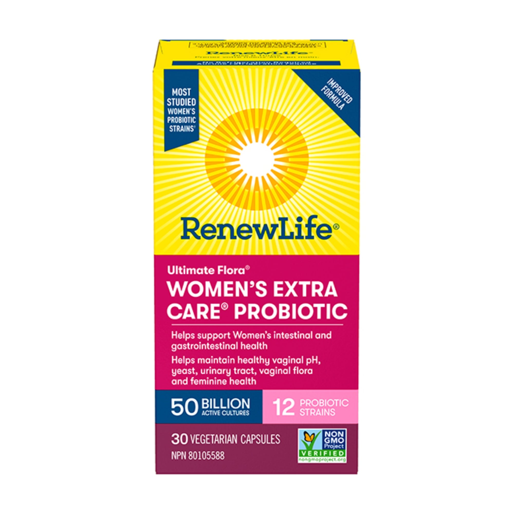 Renew Life Ultimate Flora Women's Extra Care 50 Billion 30 Veggie Caps