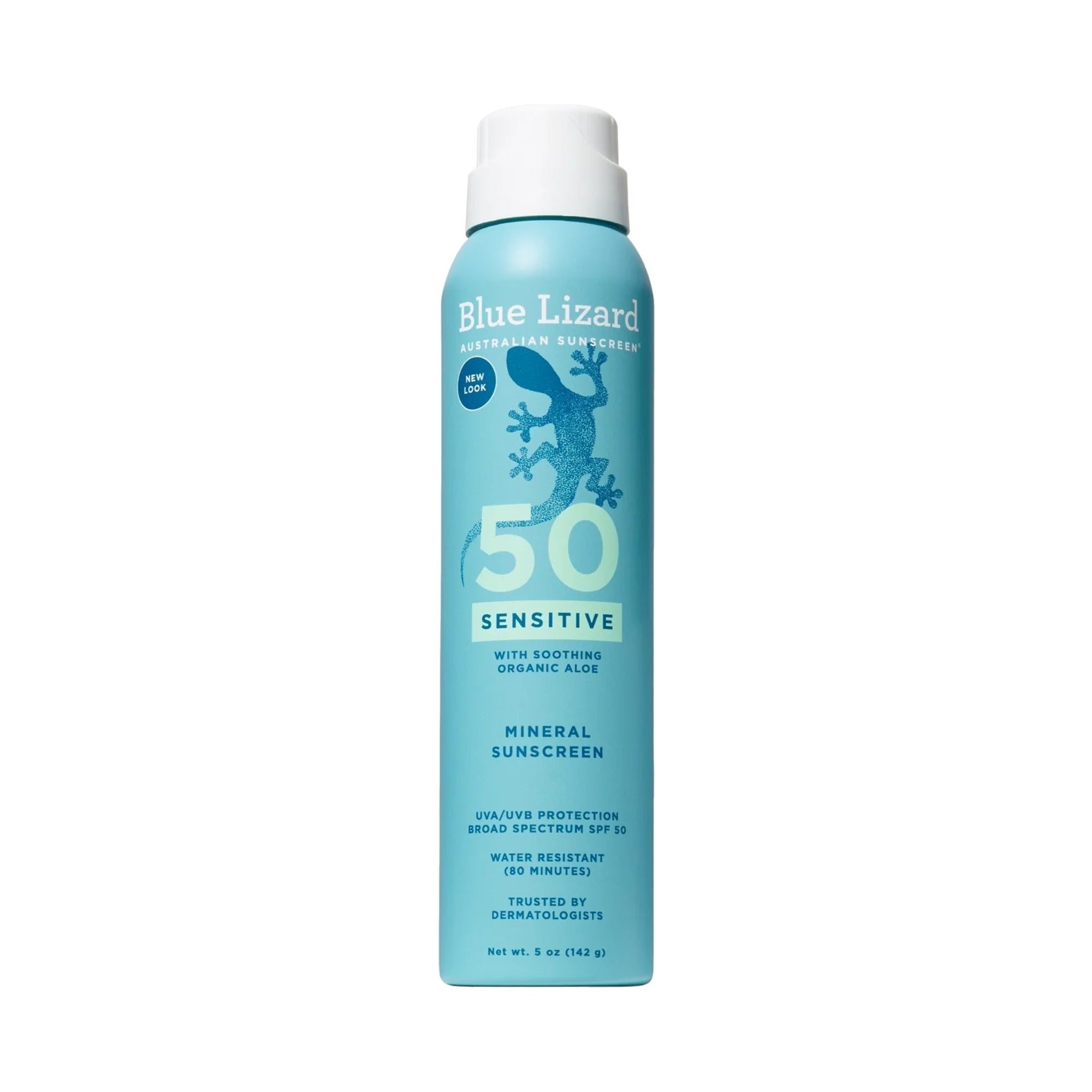 Blue Lizard Sensitive Mineral Sunscreen Spray SPF 50 – Broad Spectrum, Sensitive Skin Protection