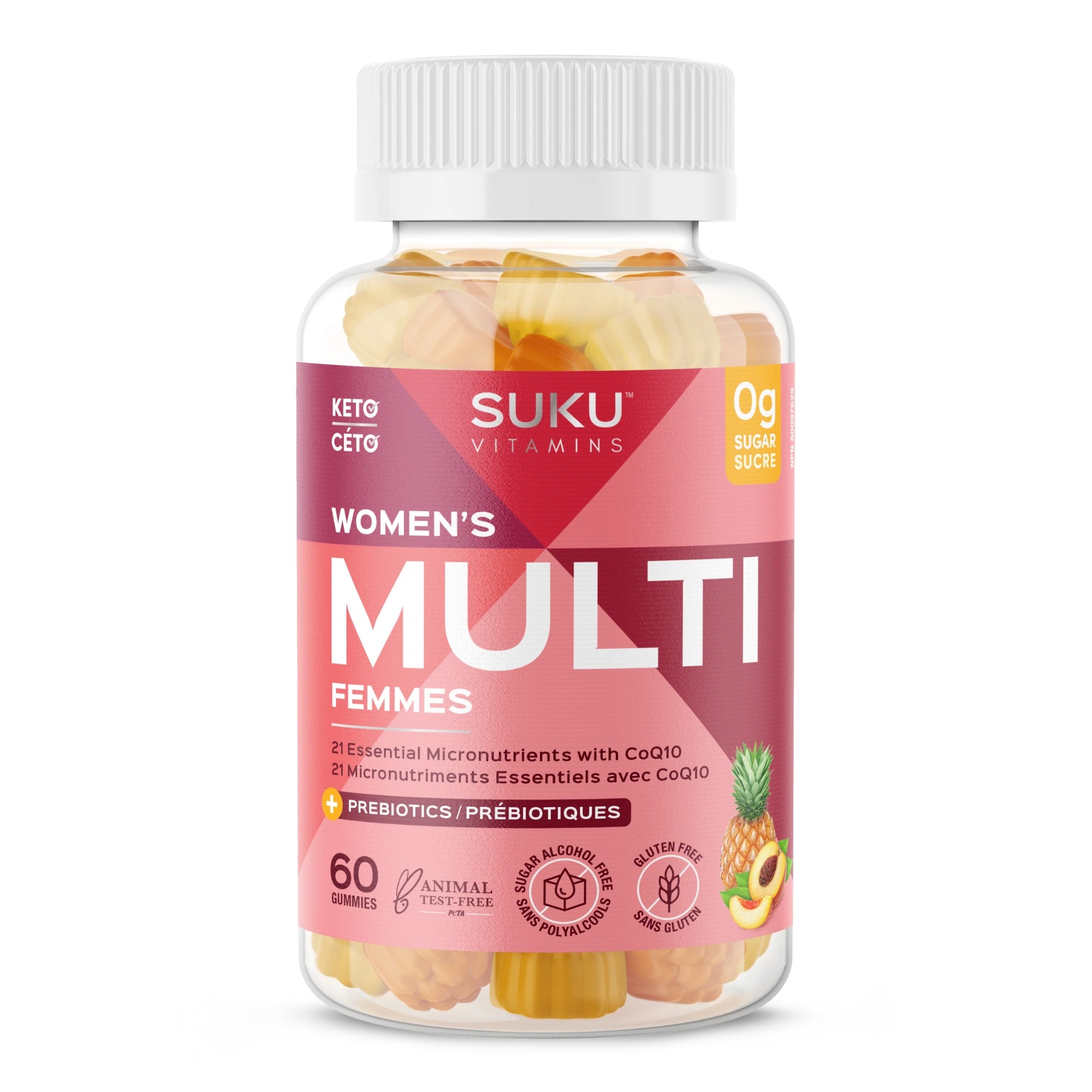 SUKU Vitamins Sugar-Free Gummies The Complete Women's Multi, 60 gummies