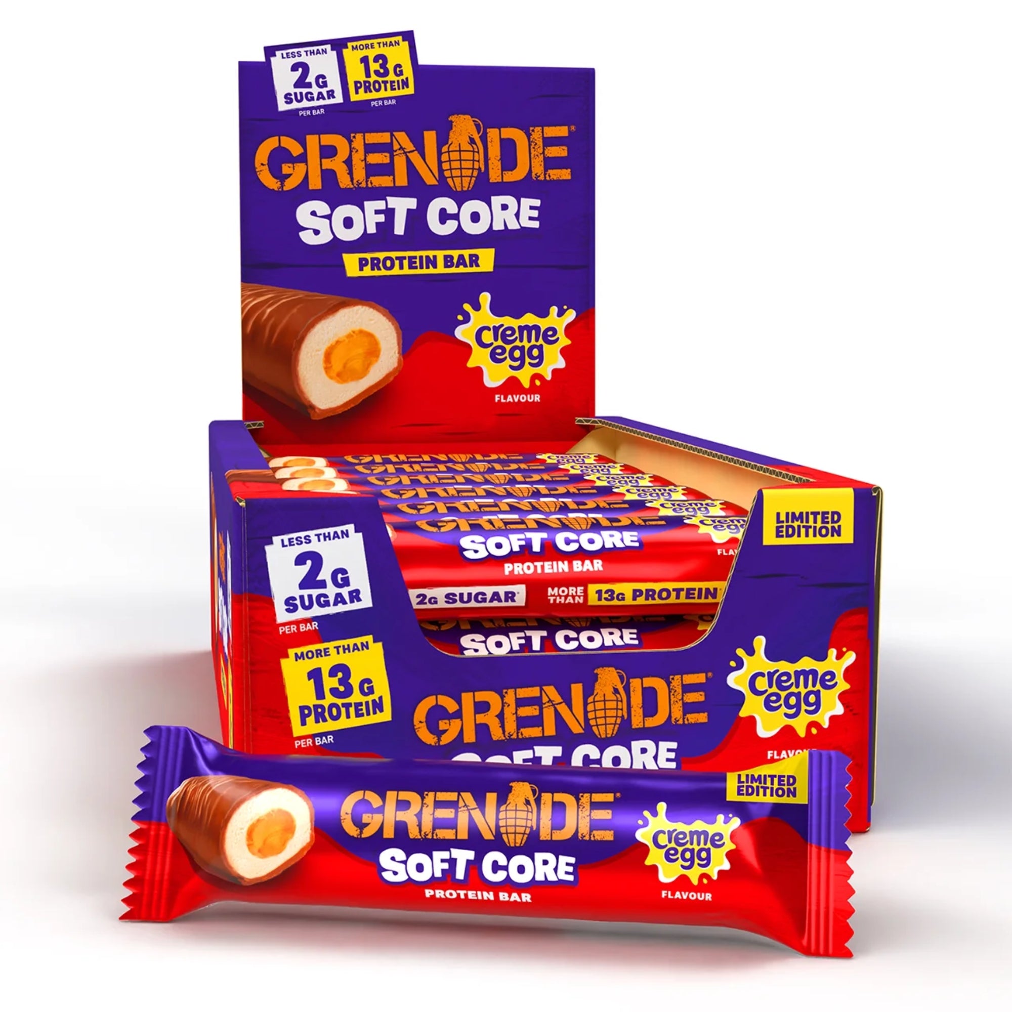 Grenade Creme Egg Flavour Soft Core Protein Bar Limited Edition (Box of 18)