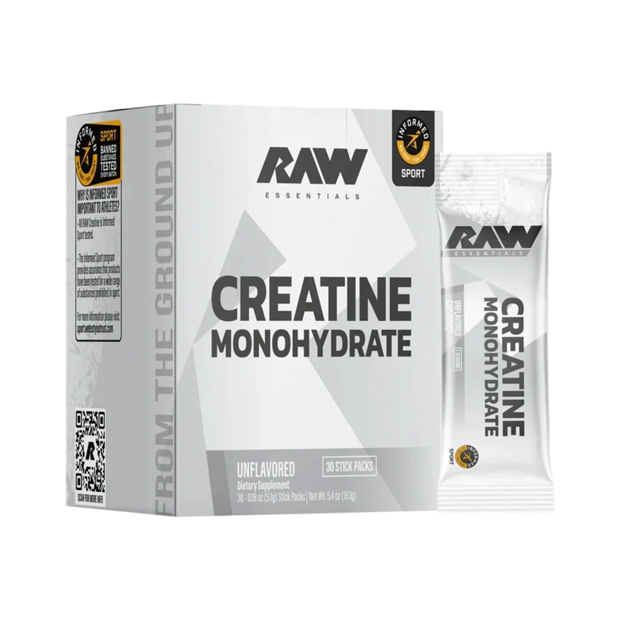 Raw Creatine Monohydrate Box - 30 Count