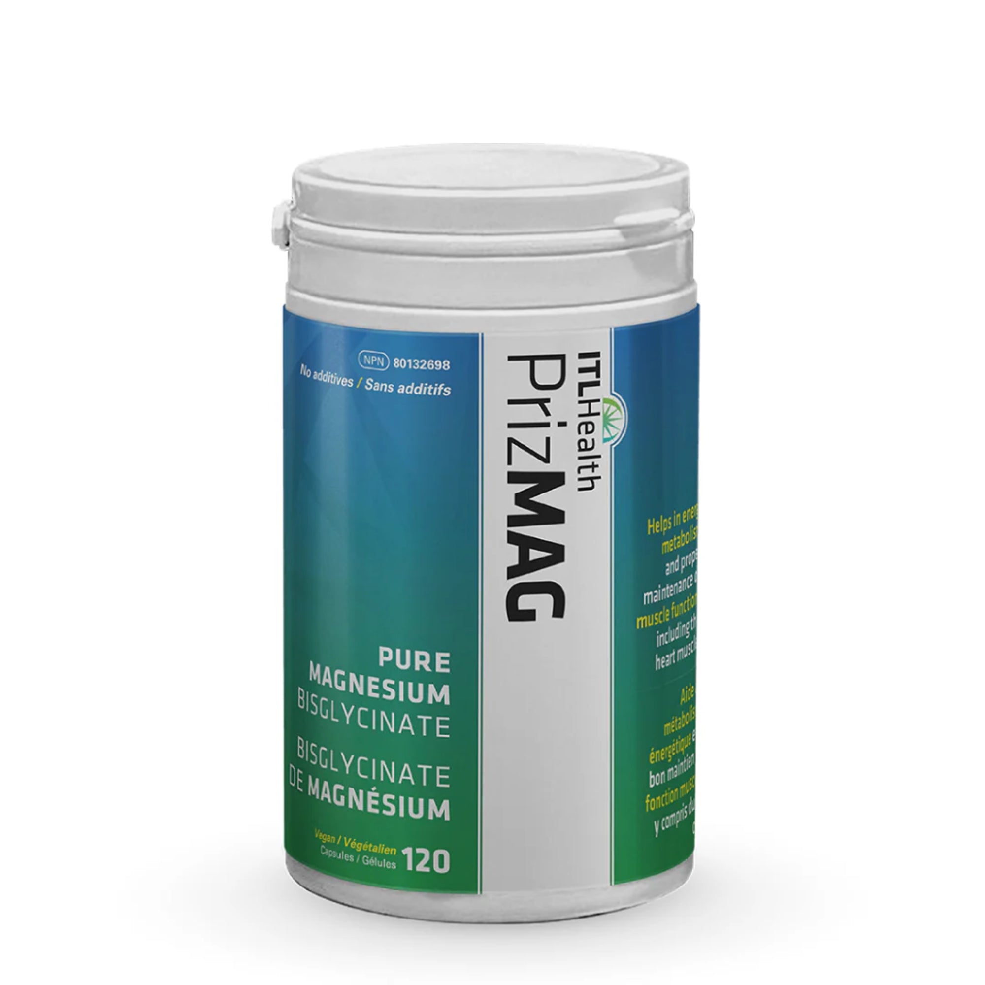 PrizMAG Pure Magnesium Bisglycinate - 120 capsules