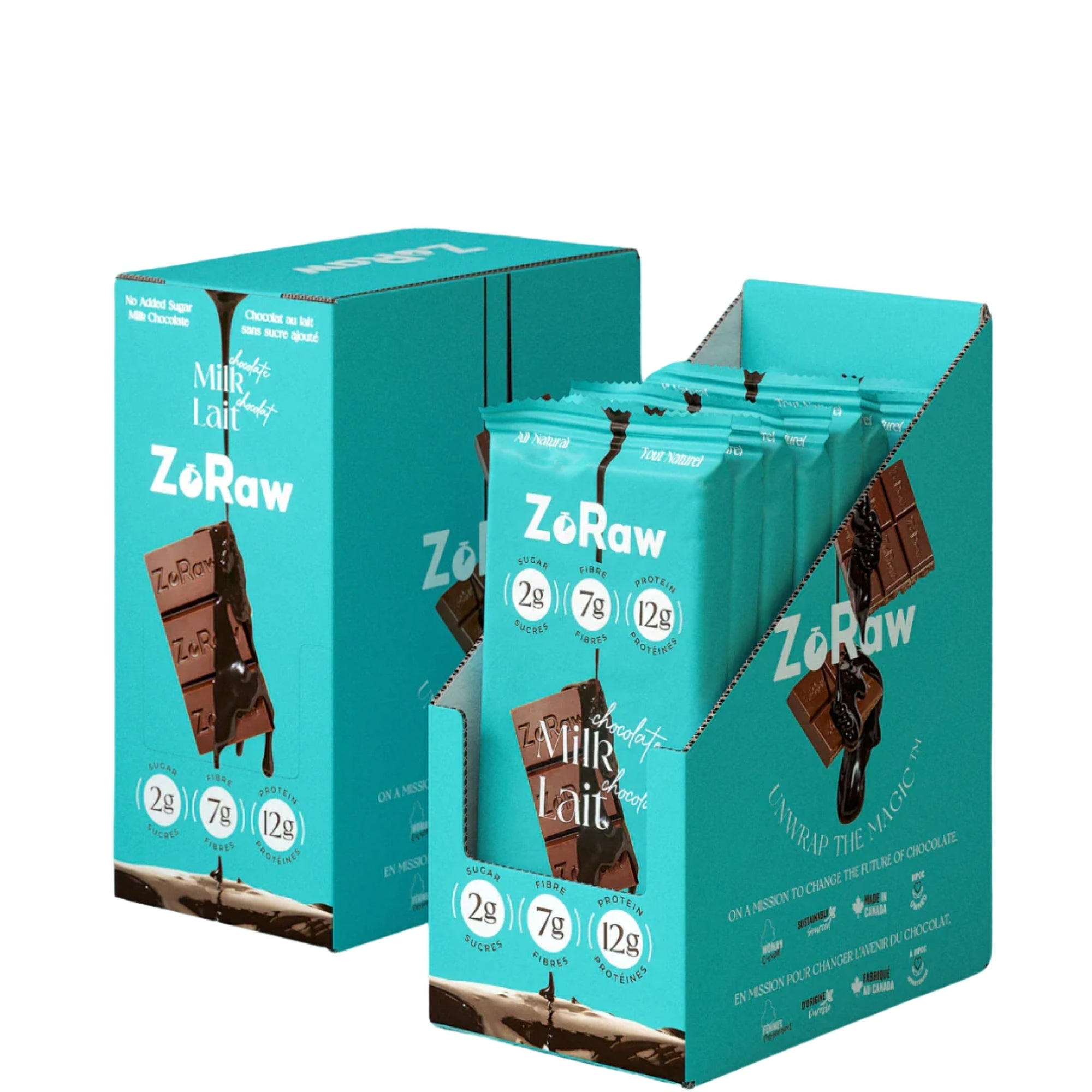 45% Milk Chocolate Bar with Protein (Box of 12)