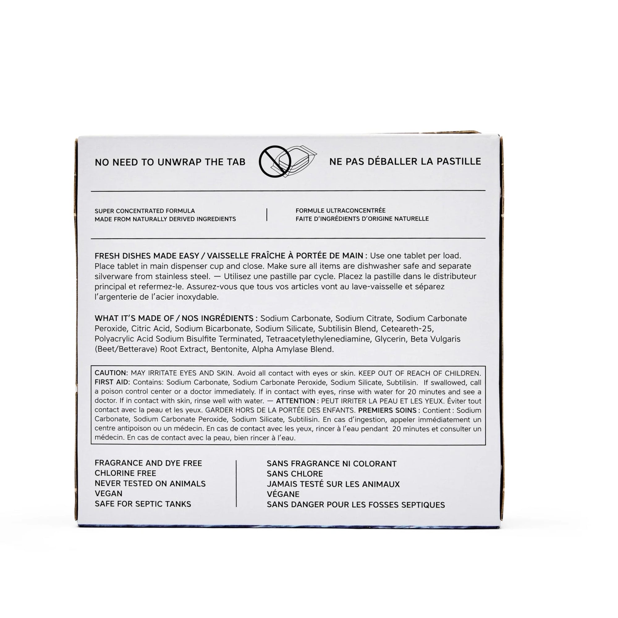 The Unscented Company® Dishwasher Tabs - 30 tabs