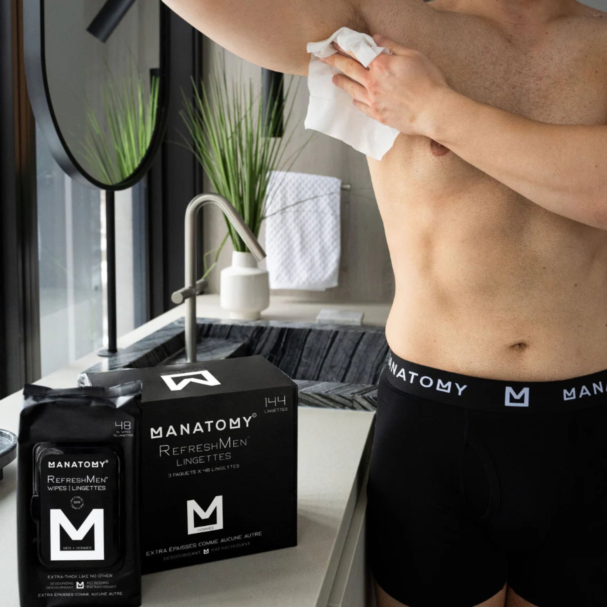 Manatomy RefreshMen Wipes Value Pack 3 x 48 Wipes