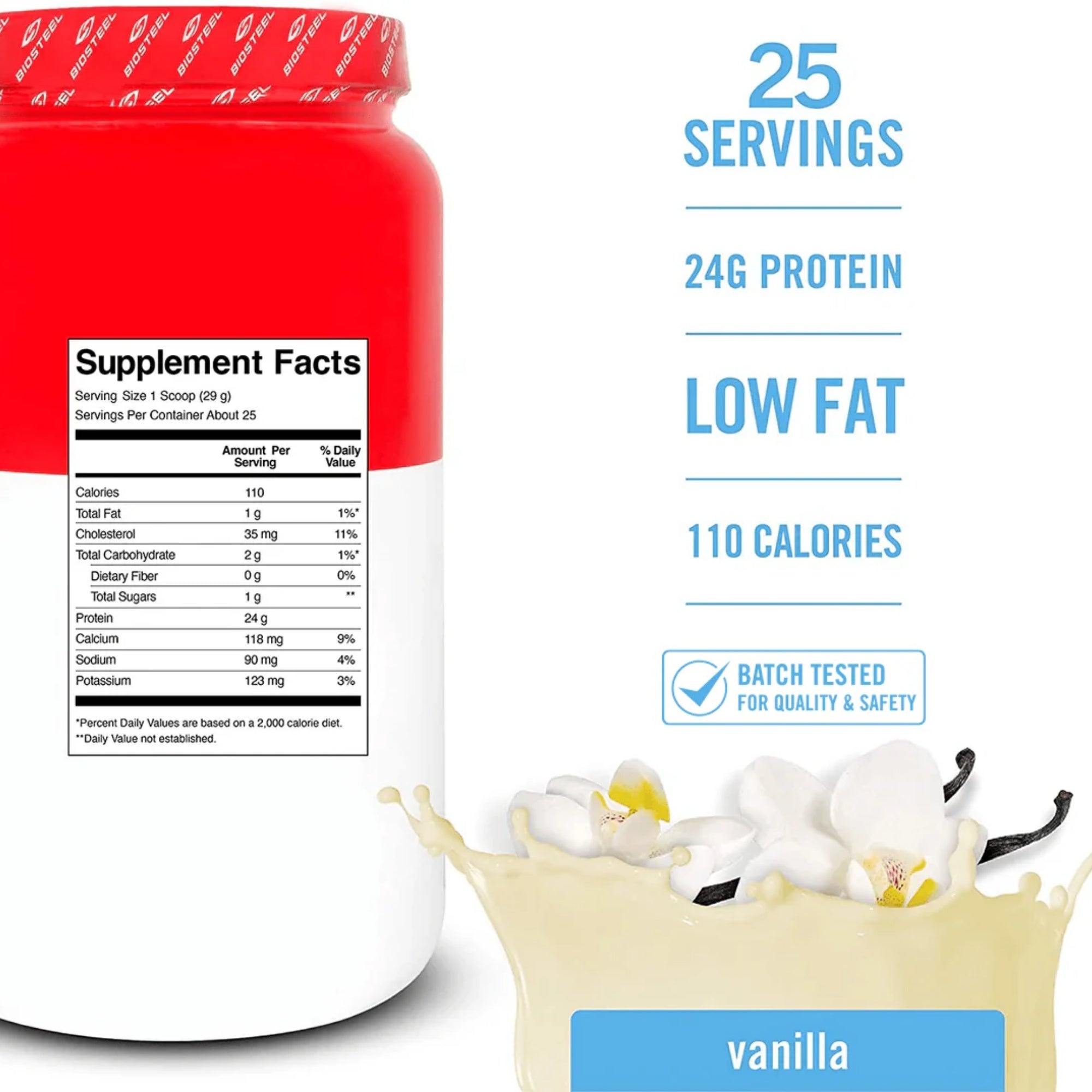 100% WHEY PROTEIN / Vanilla - 25 Servings