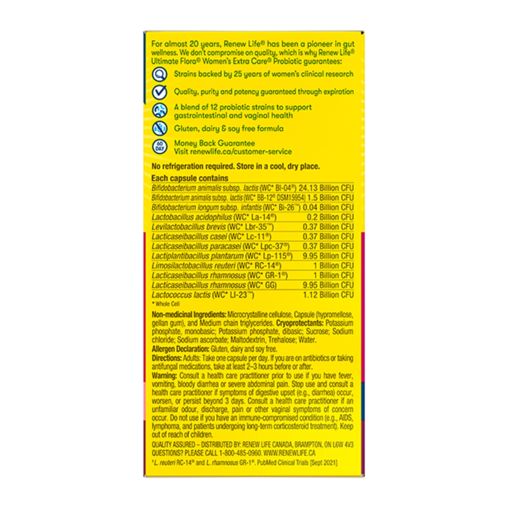 Renew Life Ultimate Flora Women's Extra Care 50 Billion 30 Veggie Caps
