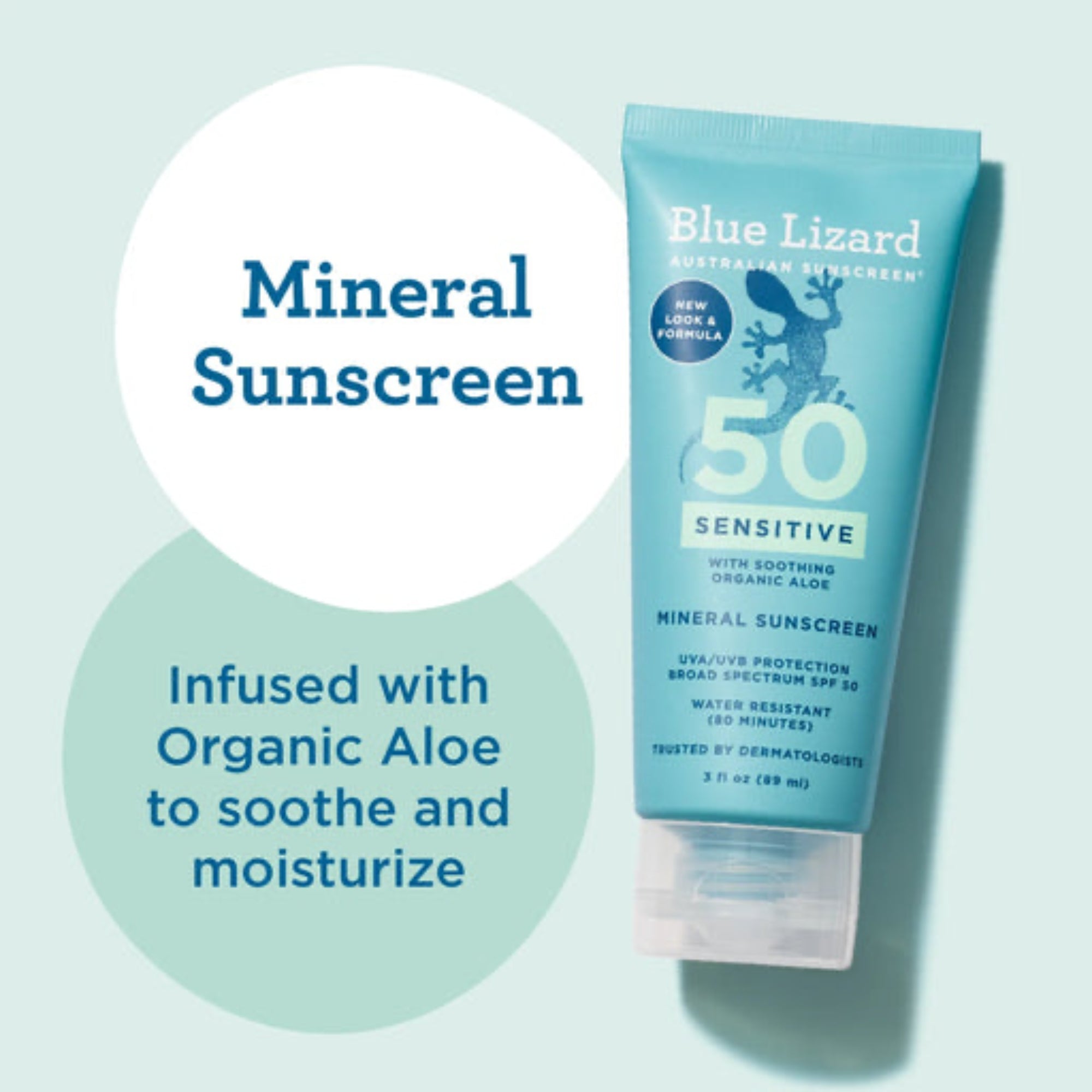 Blue Lizard Sensitive Mineral Sunscreen Lotion SPF 50 – Broad-Spectrum, Hypoallergenic Protection