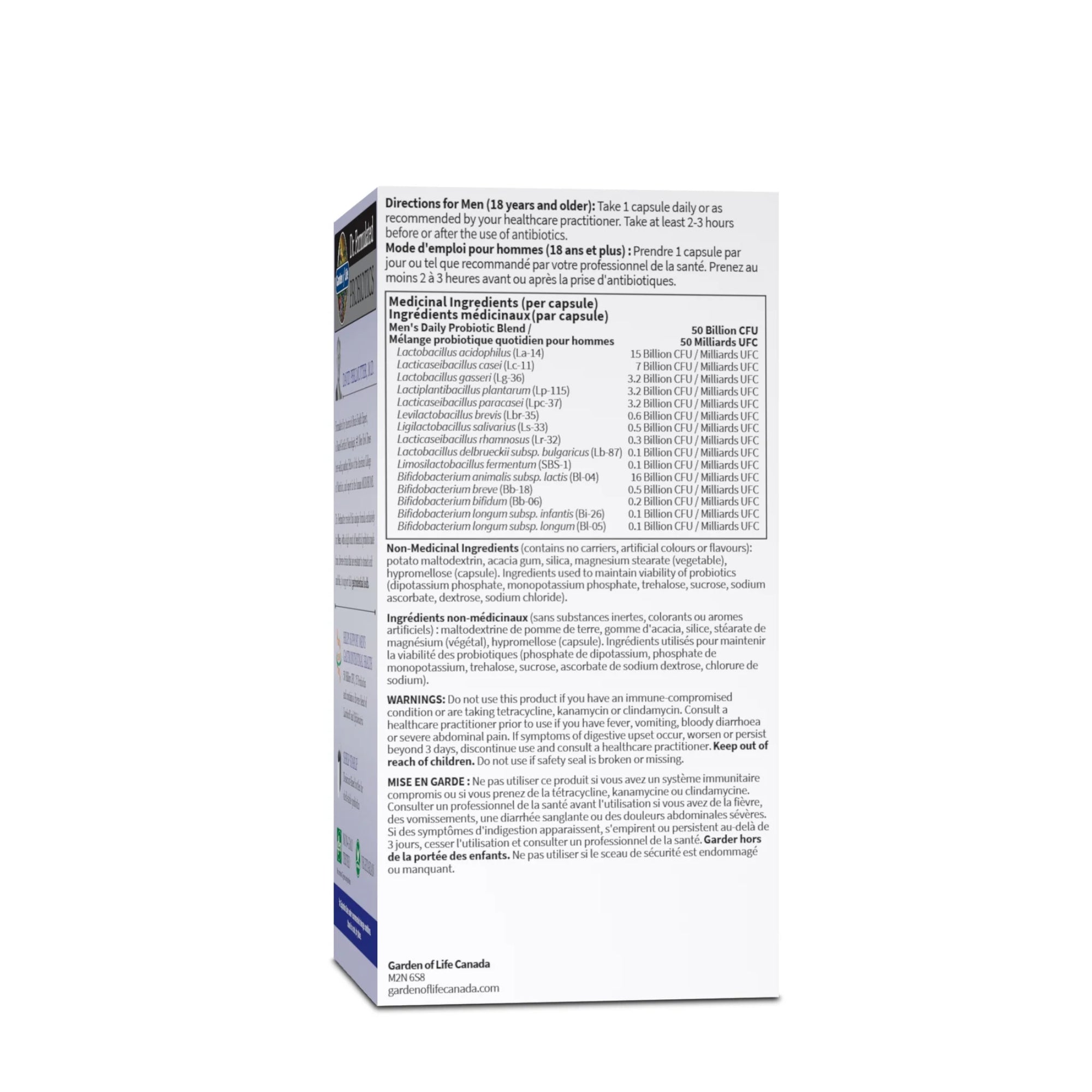 Garden of Life, Dr. Formulated Probiotics, Once Daily Men's, 50 Billion, 30 Vegetarian Capsules