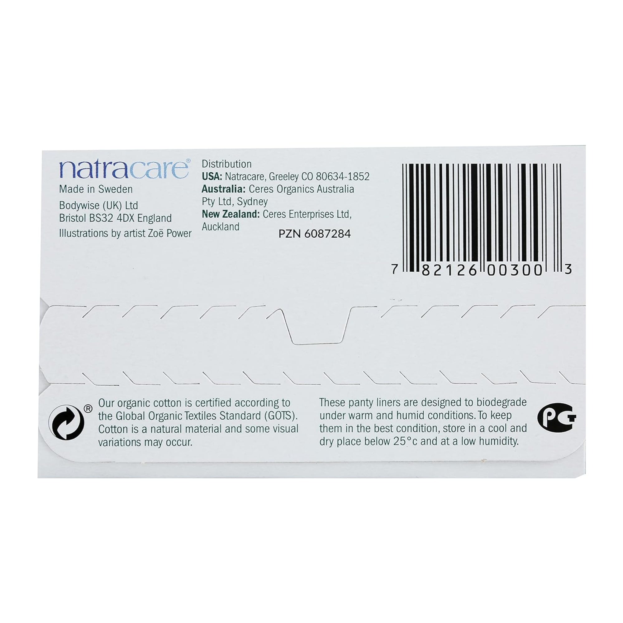 NATRACARE Mini Pant Liners, Unscented, (Pack of 30)