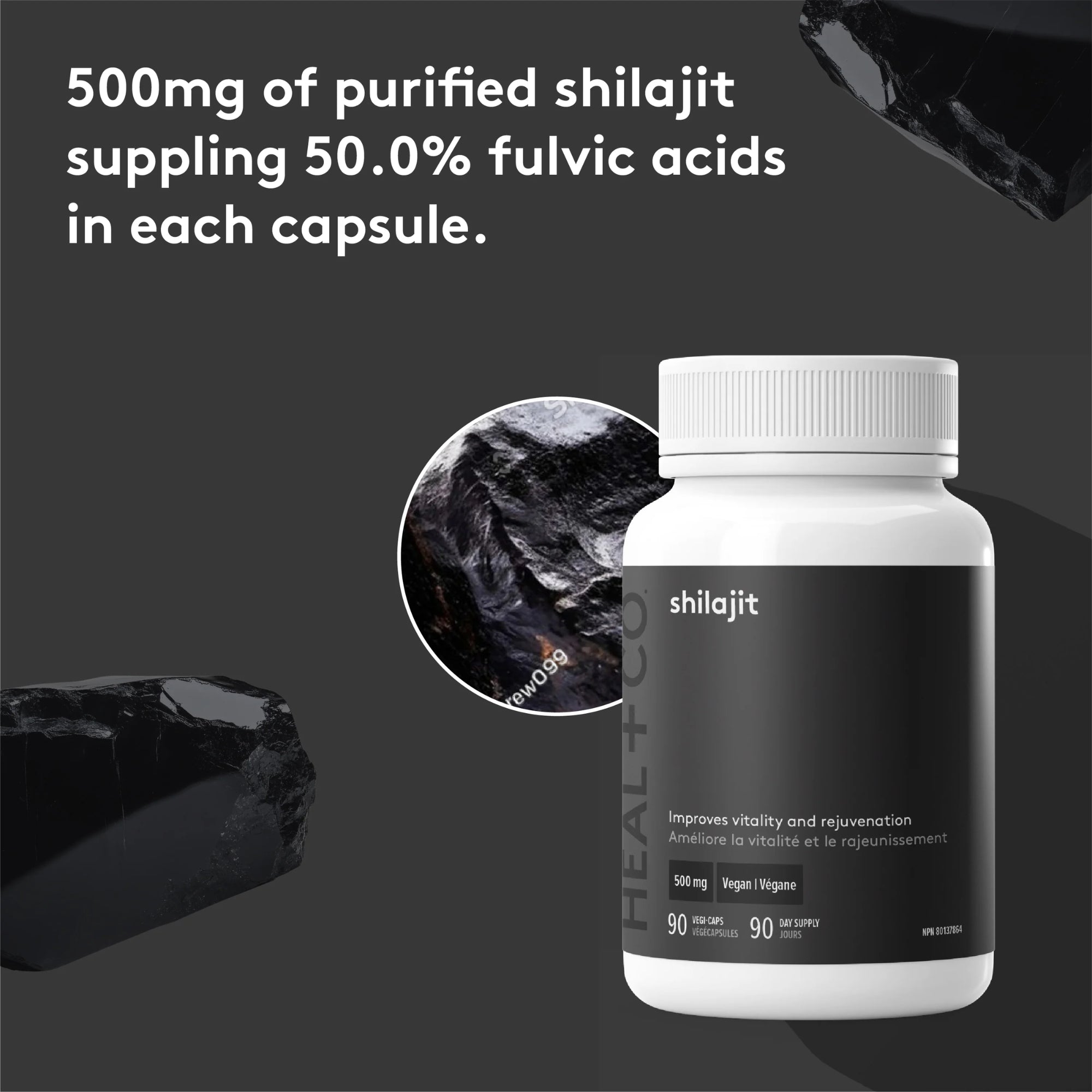 Shilajit Pure Himalayan Energy Boost - 90 capsules