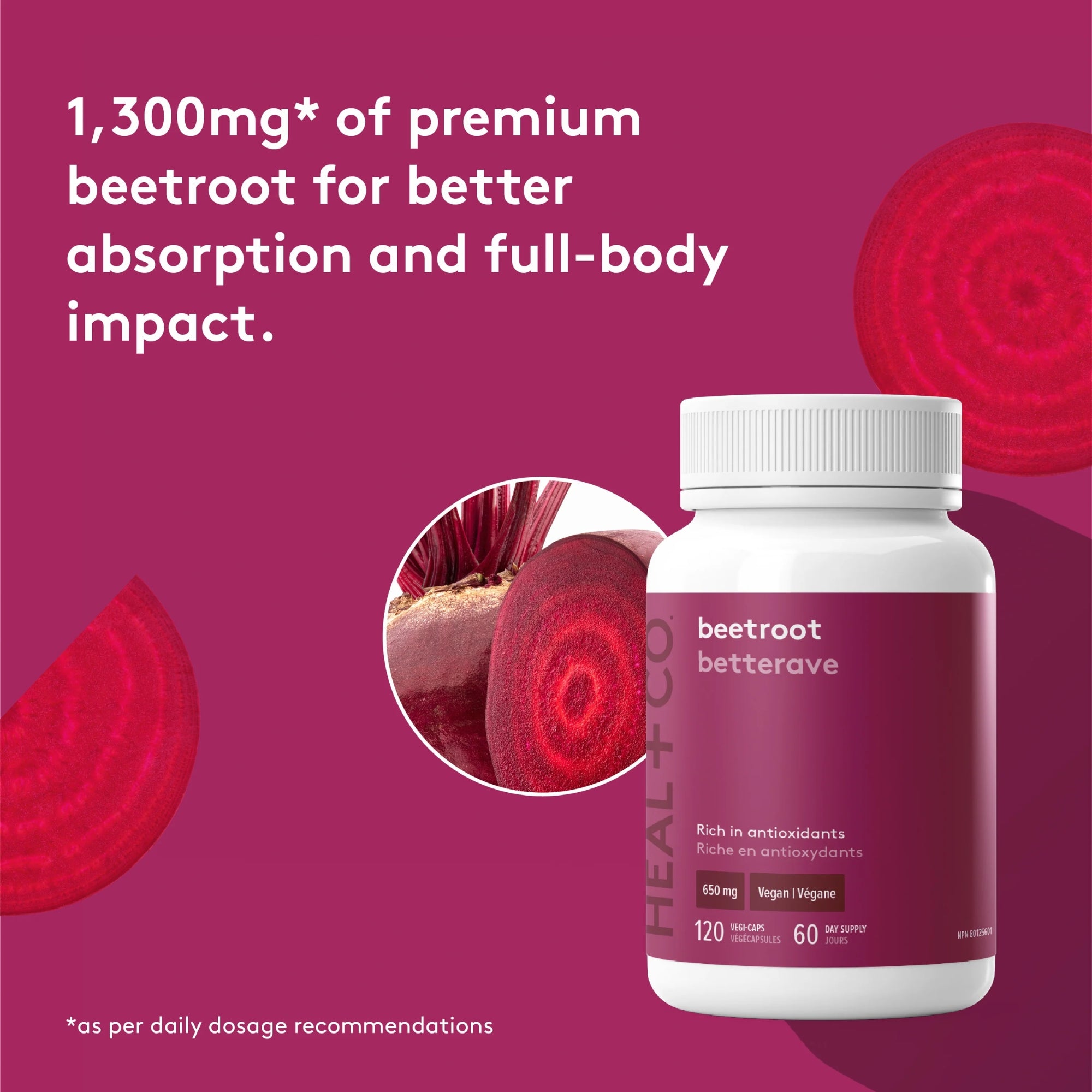 Beetroot 650 mg - 120 capsules