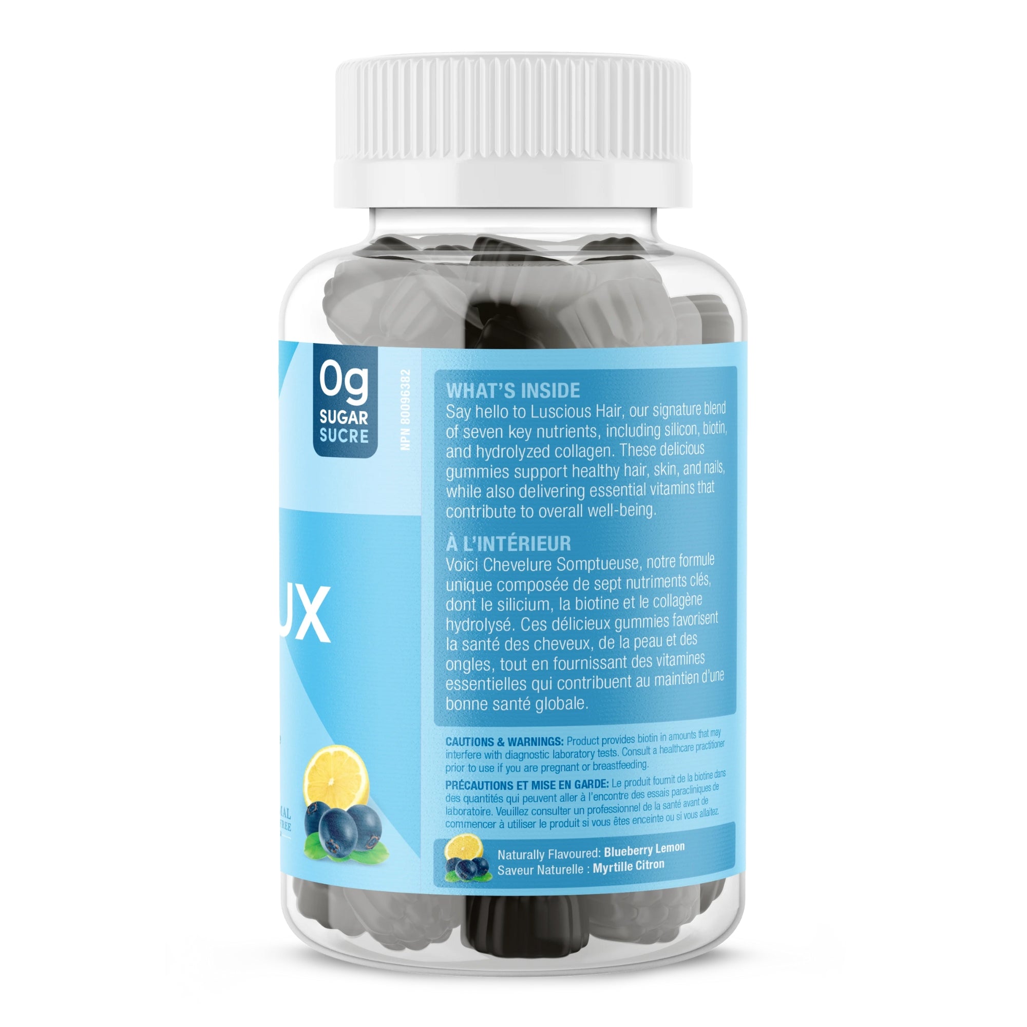 SUKU Vitamins Luscious Hair Blueberry Bliss, 60 gummies