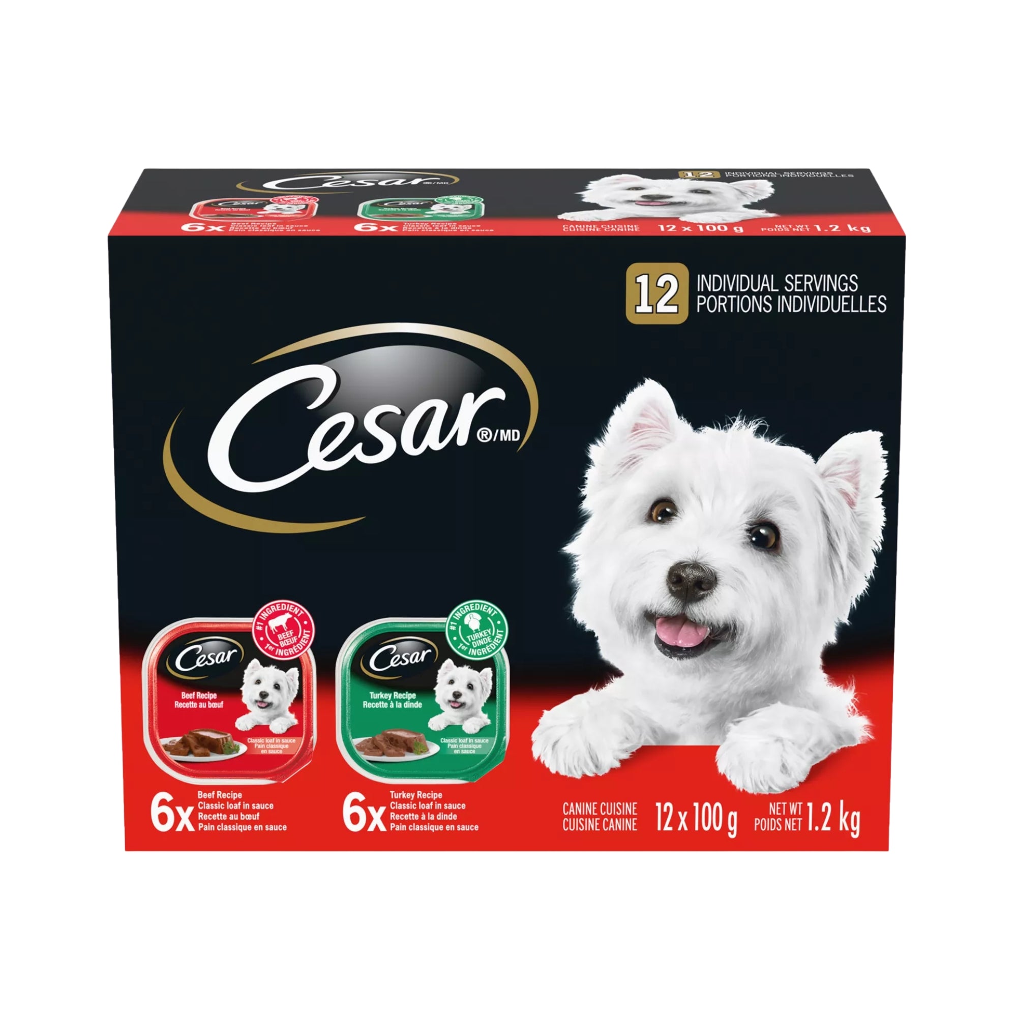 CESAR Classic Loaf In Sauce Adult Wet Dog Food Variety Pack