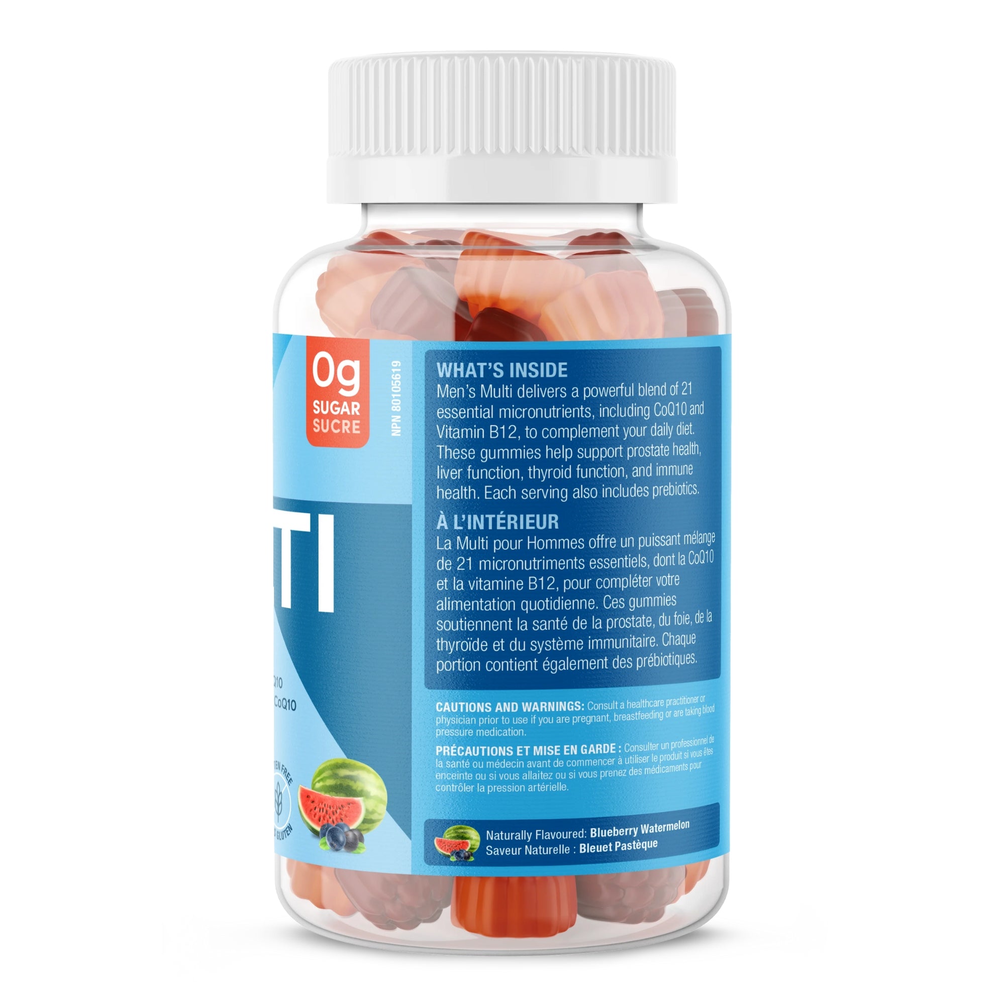 SUKU Vitamins The Complete Men's Multi Plus CoQ10 & Fibre, 60 gummies