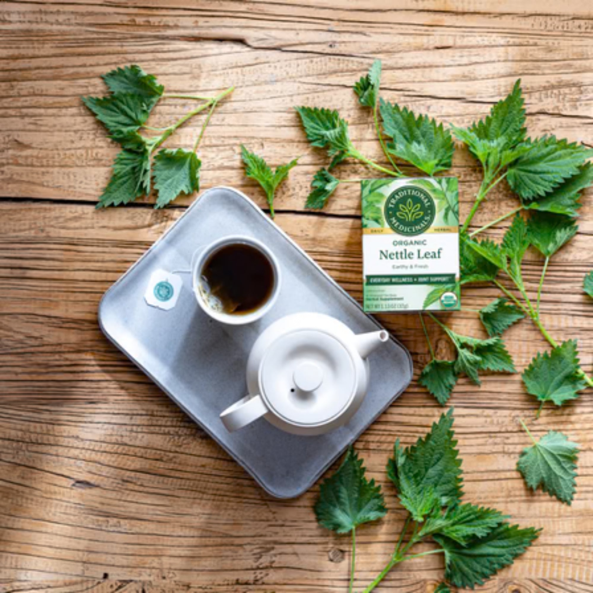Traditional Medicinals, Organic Nettle Leaf, Caffeine Free, 16 Wrapped Tea Bags, 1.13 oz (32 g)