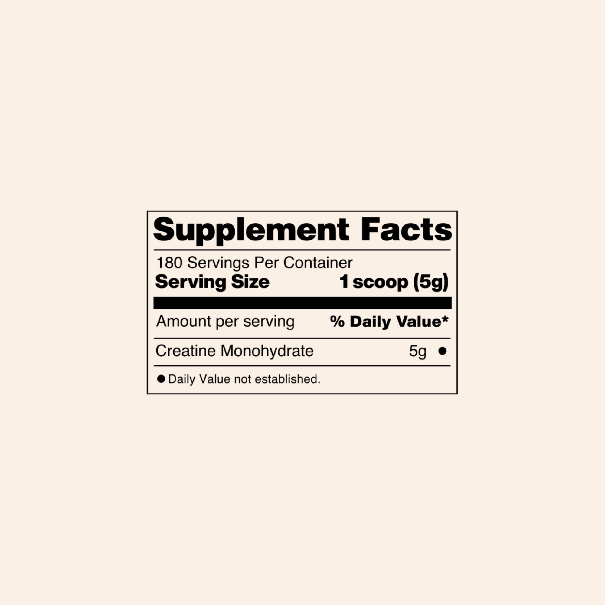 Non-GMO Creatine - 180 Servings