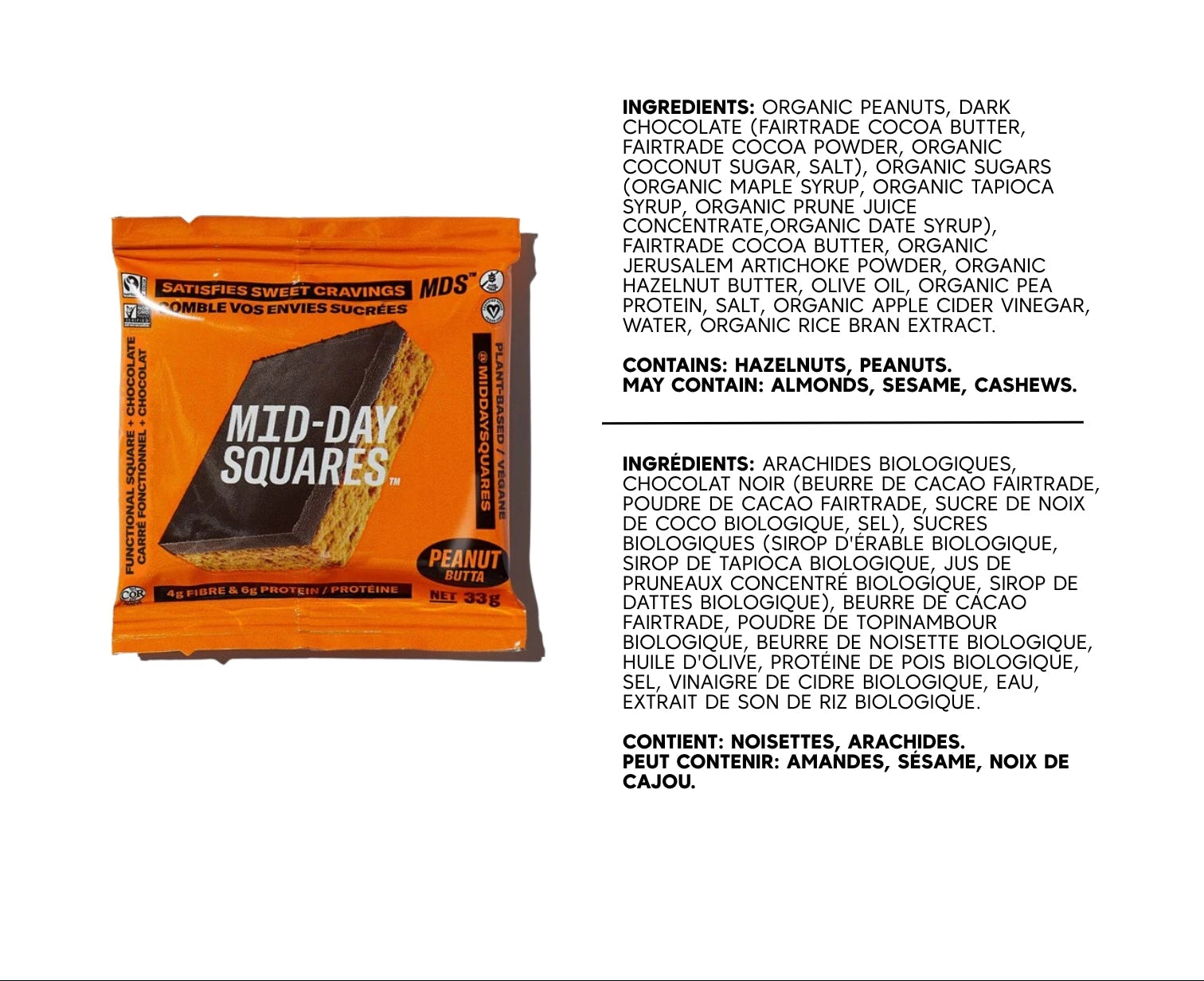 Mid-Day Squares Chocolate bars - 33g (12x)
