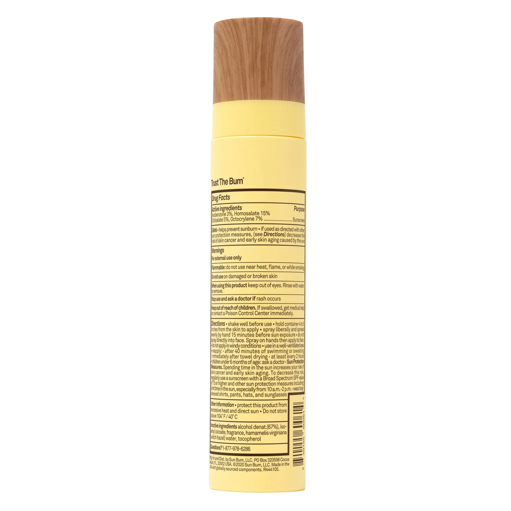 Sun Bum Original SPF 45 Sunscreen Face Mist, 3.4 fl oz, 100 ml