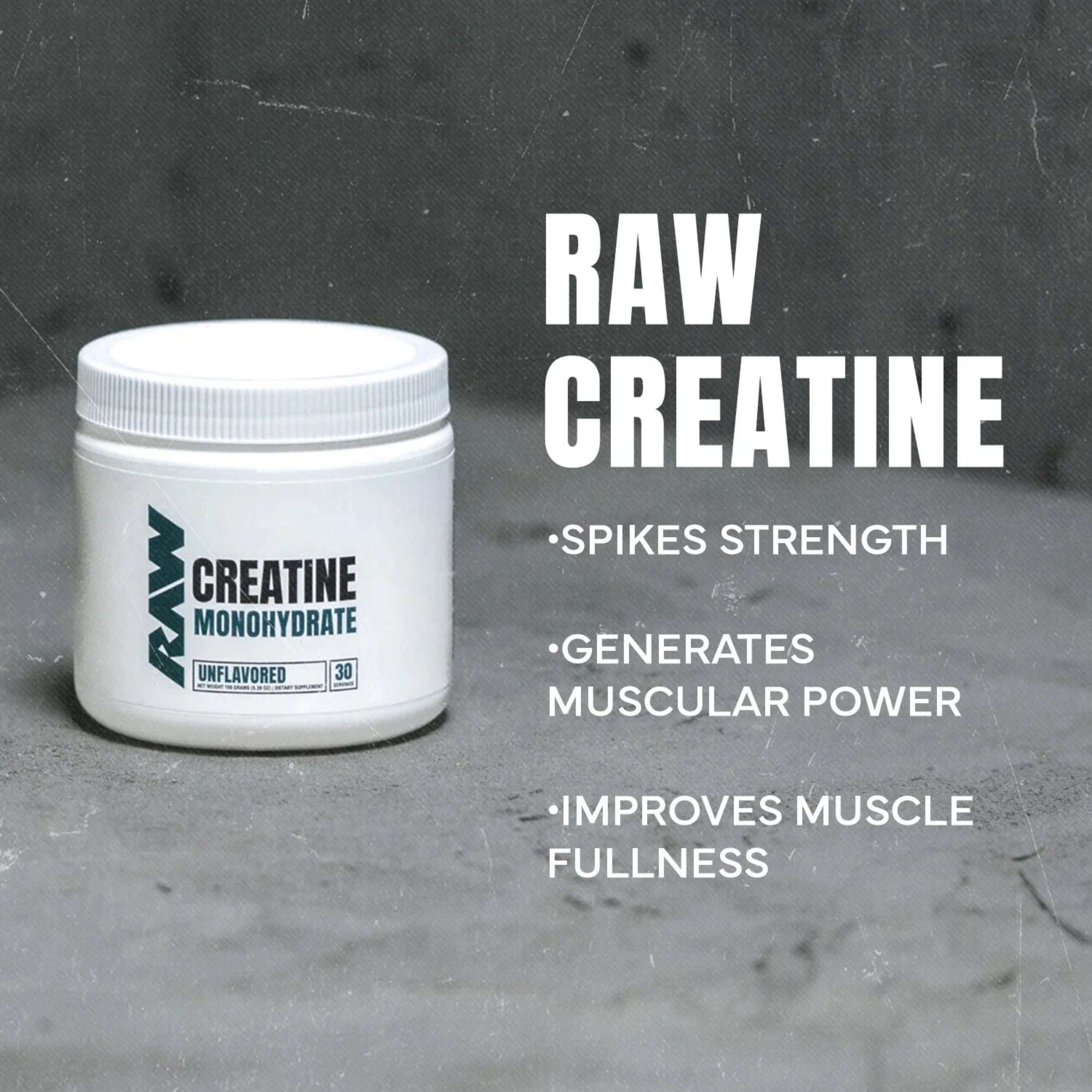 Raw Creatine Monohydrate Unflavoured - 100 Servings