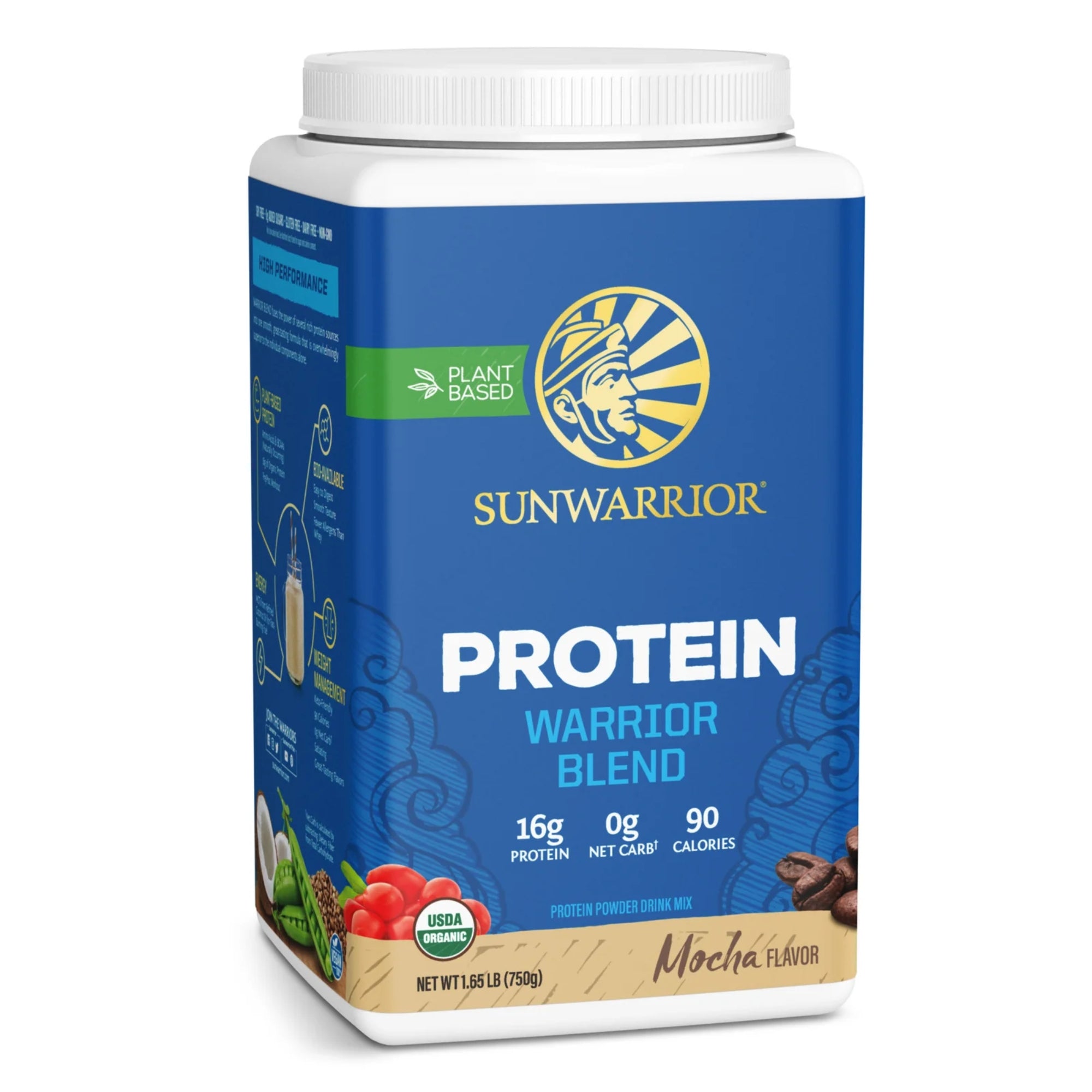 Sunwarrior Warrior Blend Organic Vegan Protein Powder - 30 servings