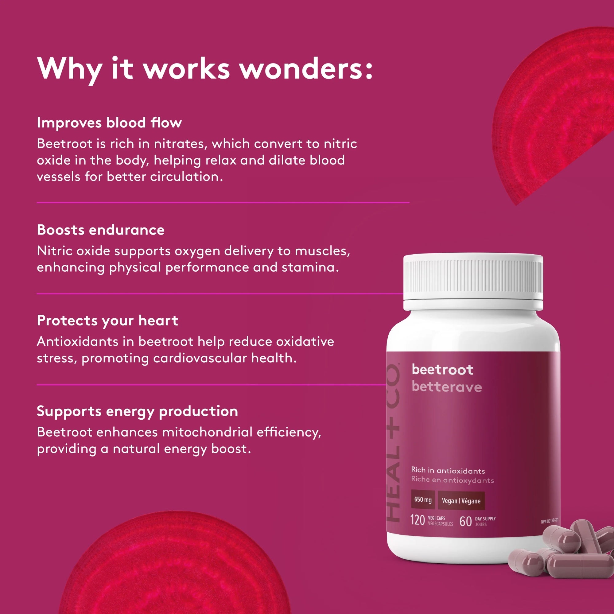 Beetroot 650 mg - 120 capsules