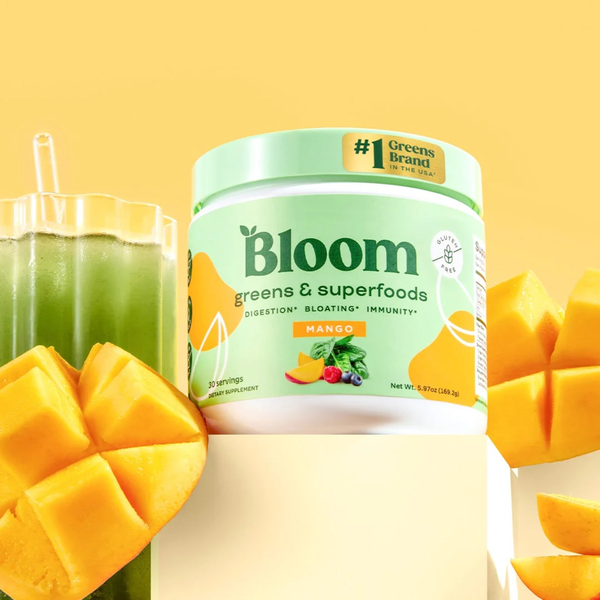 Bloom Greens & Superfoods Mango 4.66 oz, 132 g