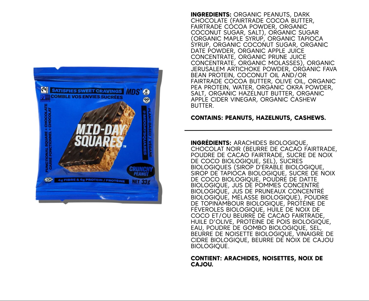 Mid-Day Squares Chocolate bars - 33g (12x)