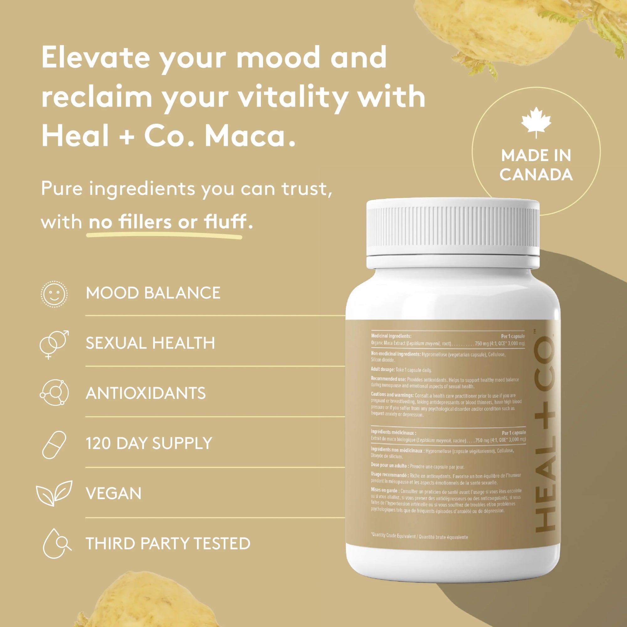 Maca | Mood and Energy 750 mg - 120 capsules