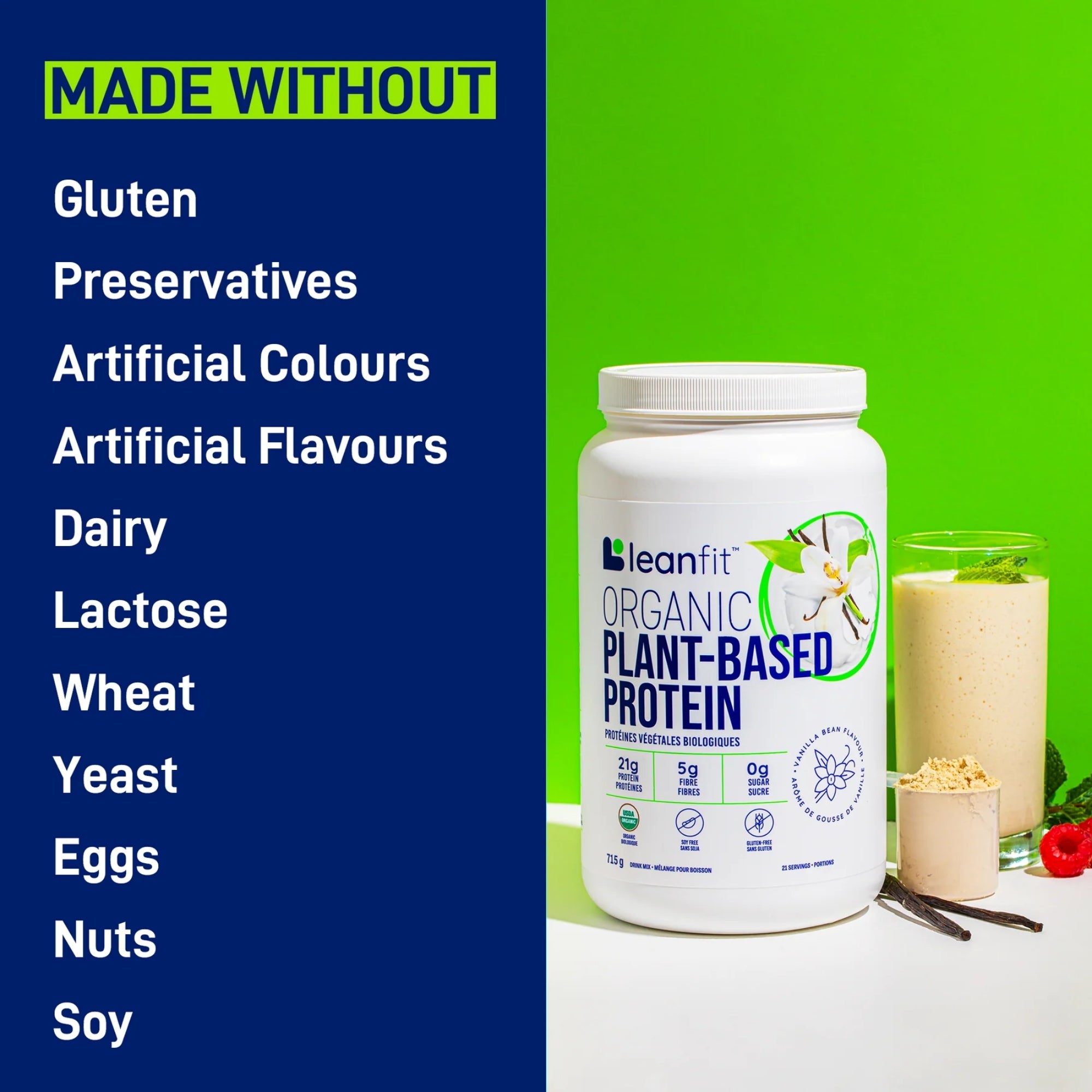 LEANFIT ORGANIC PLANT-BASED PROTEIN™ 715G