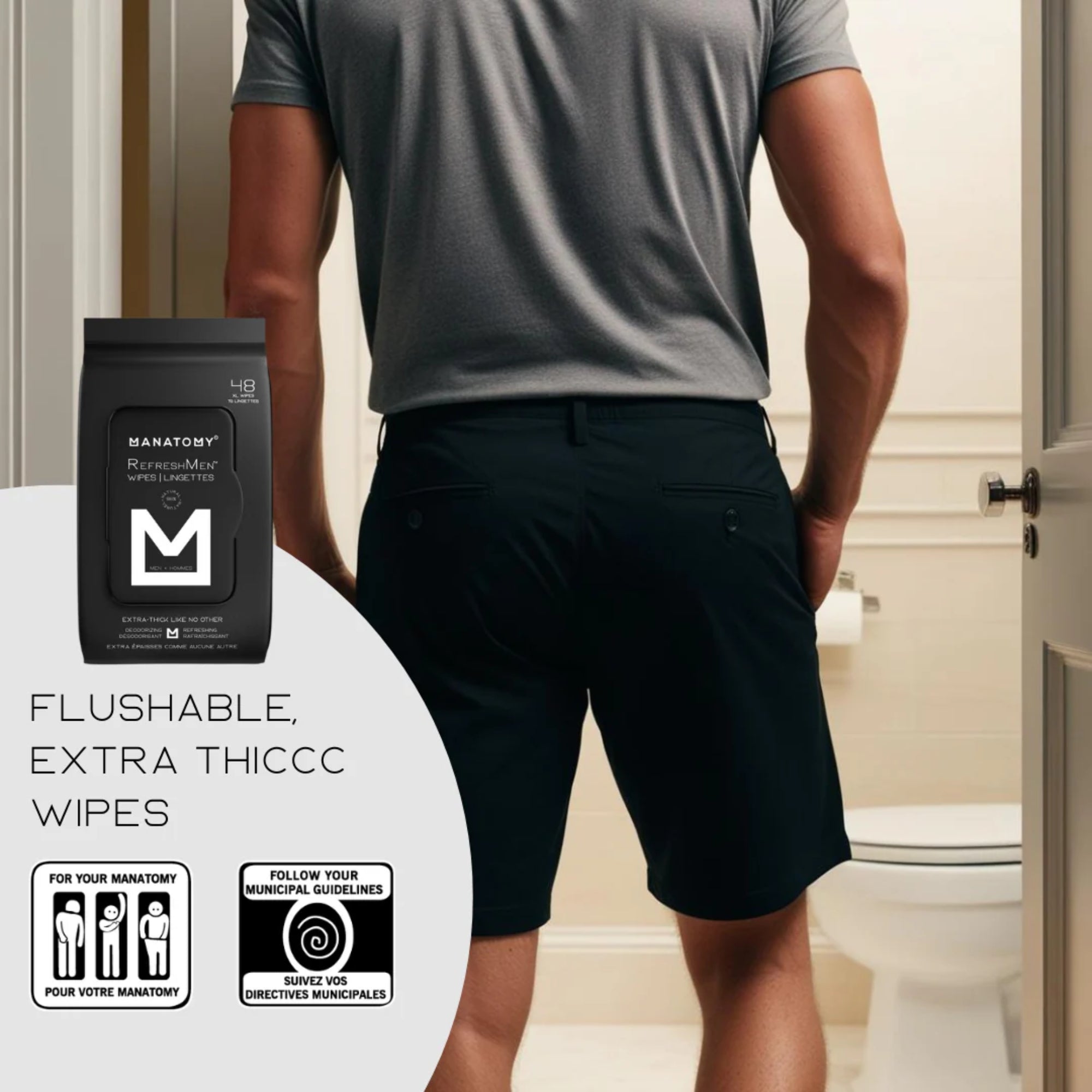 Manatomy RefreshMen Wipes Value Pack 3 x 48 Wipes