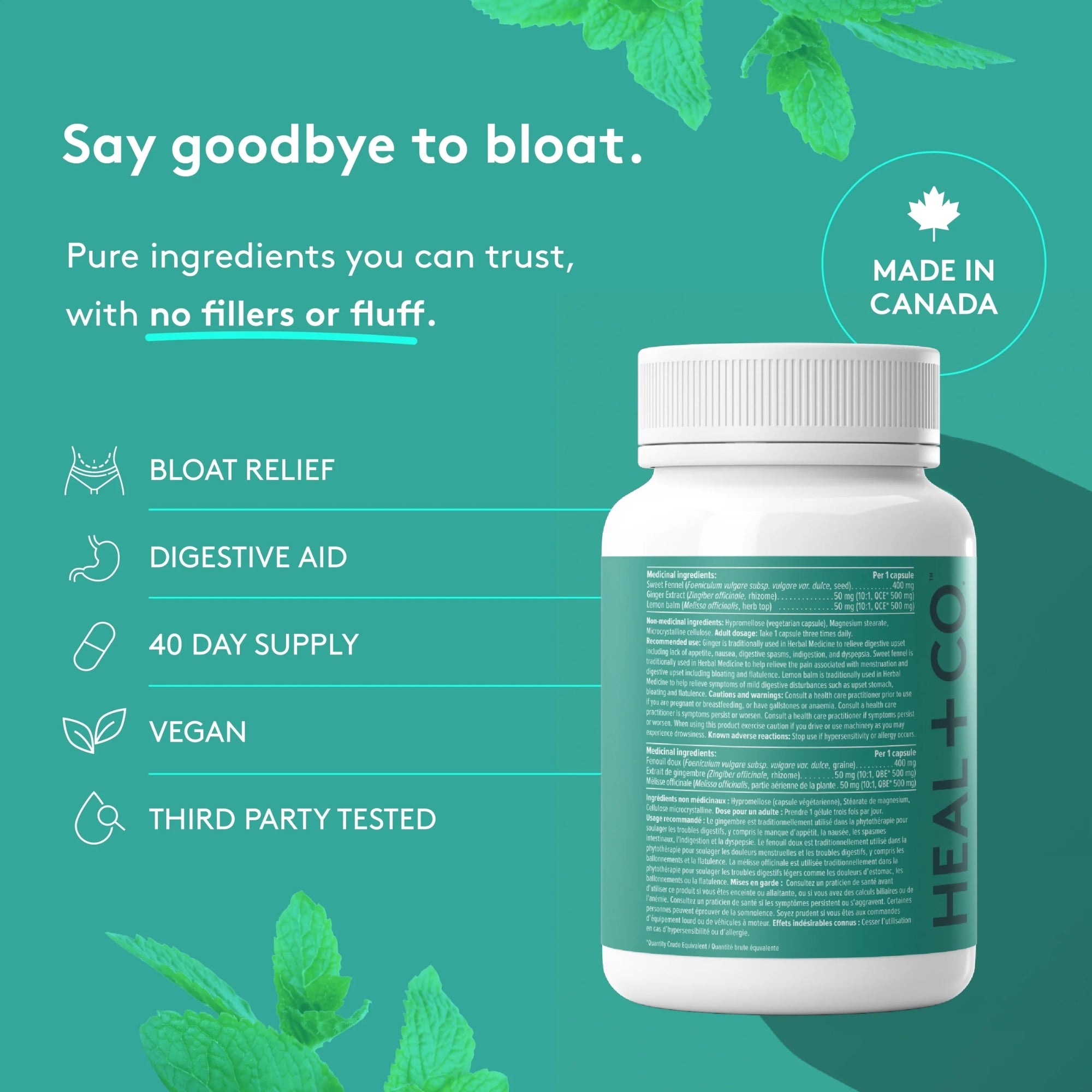 Bloat Relief Complex 500 mg - 120 capsules