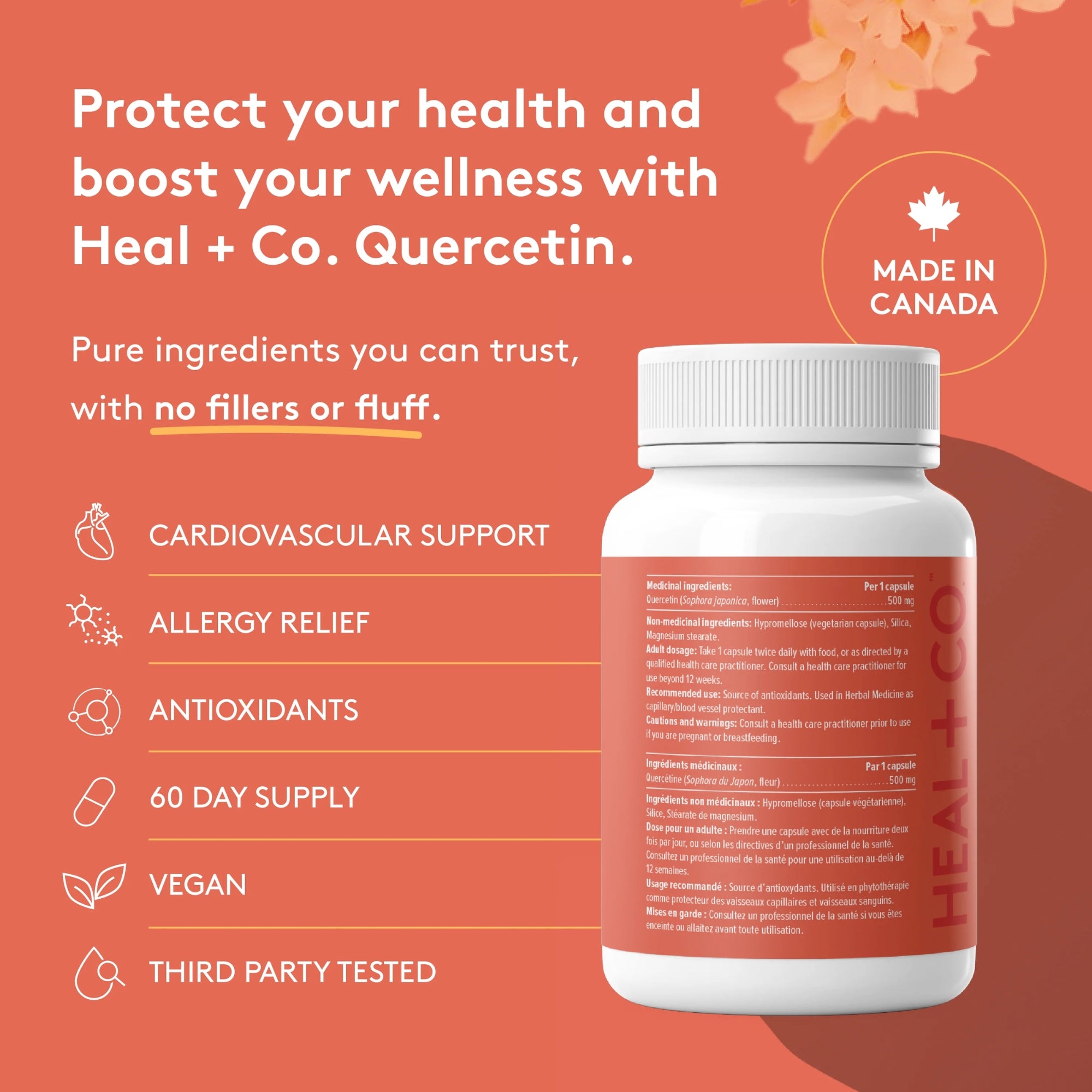 Quercetin 500 mg - 120 capsules