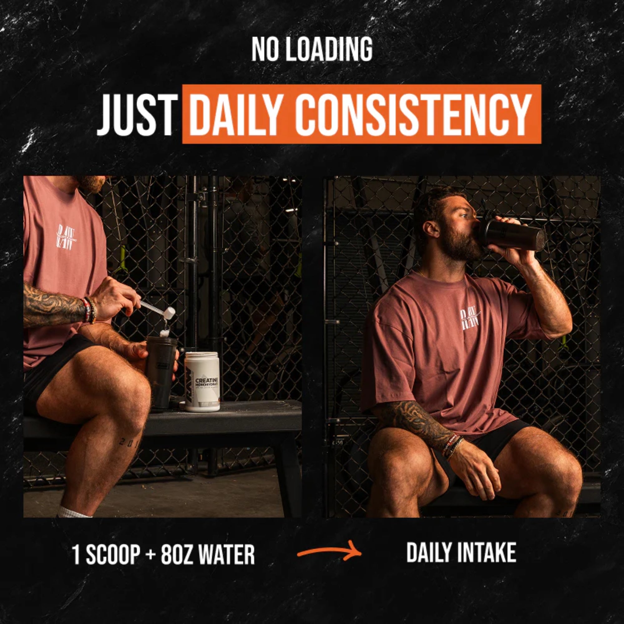 Raw Creatine Monohydrate Unflavoured - 100 Servings