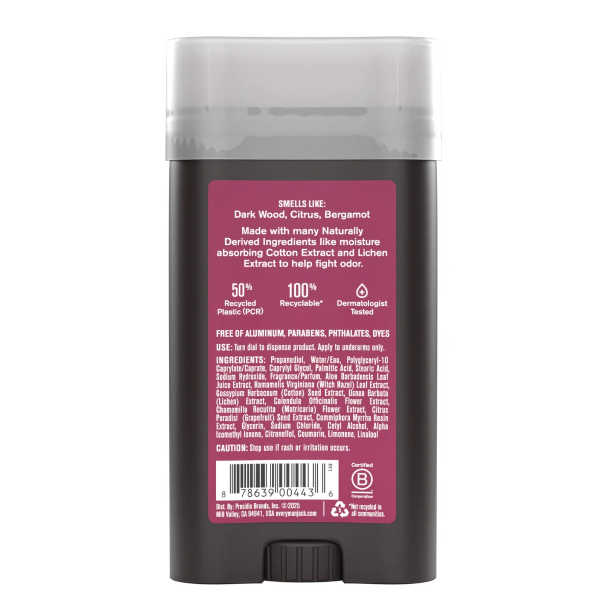 Every Man Jack Men's Aluminum Free Deodorant - 3 oz (85 g)