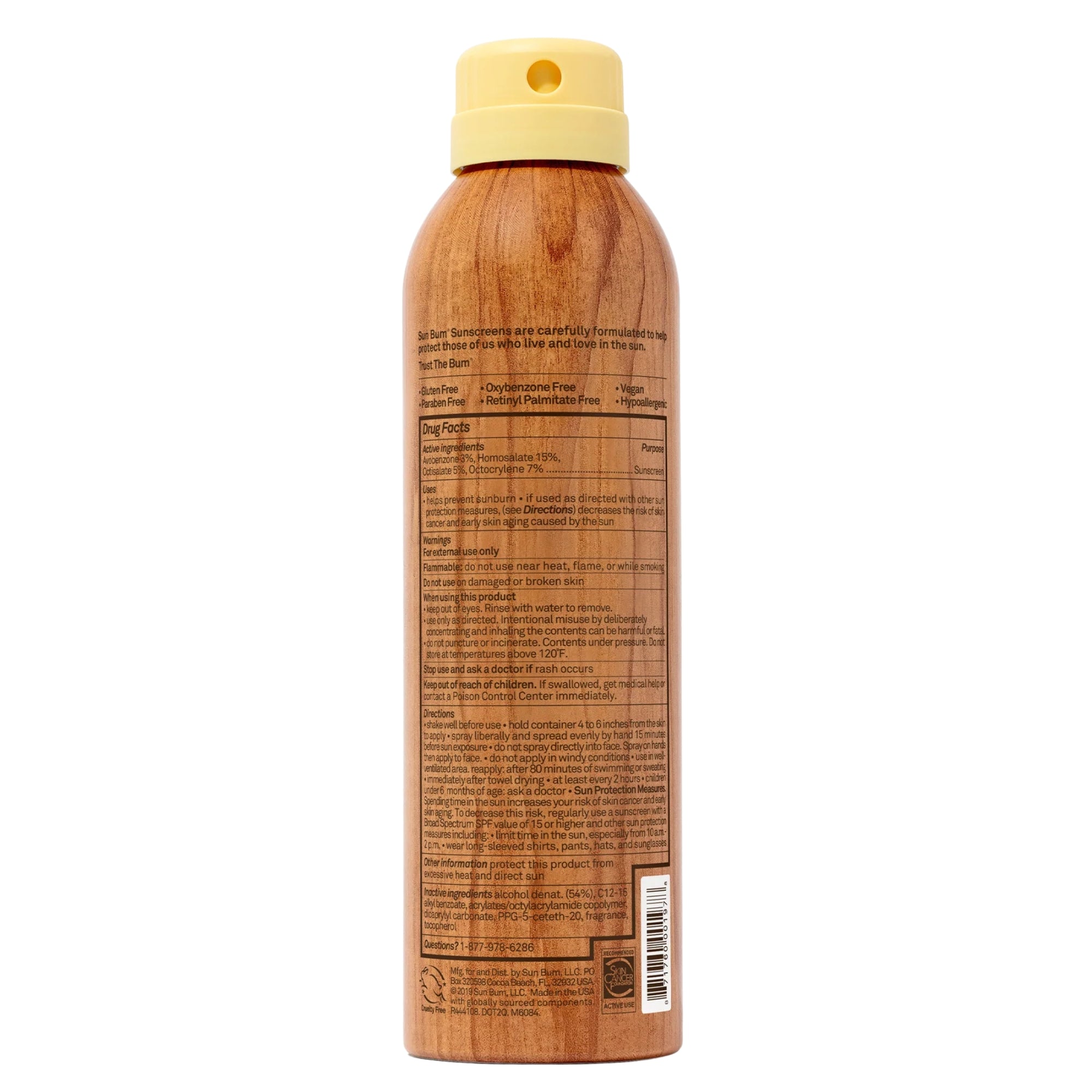 Sun Bum Moisturizing Sunscreen Continuous Spray SPF 50, 6 fl oz, 170 ml