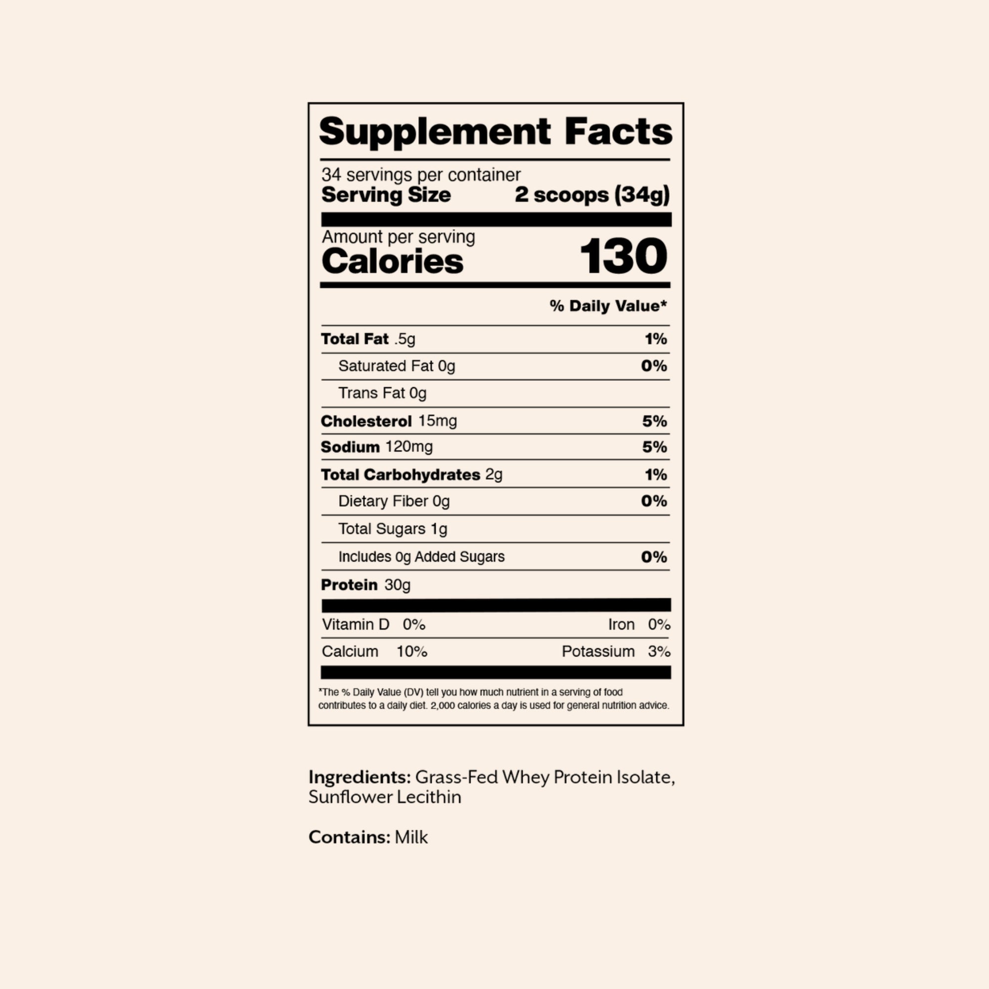 Whey Isolate Protein Powder, 2.5 lb (1.13kg)