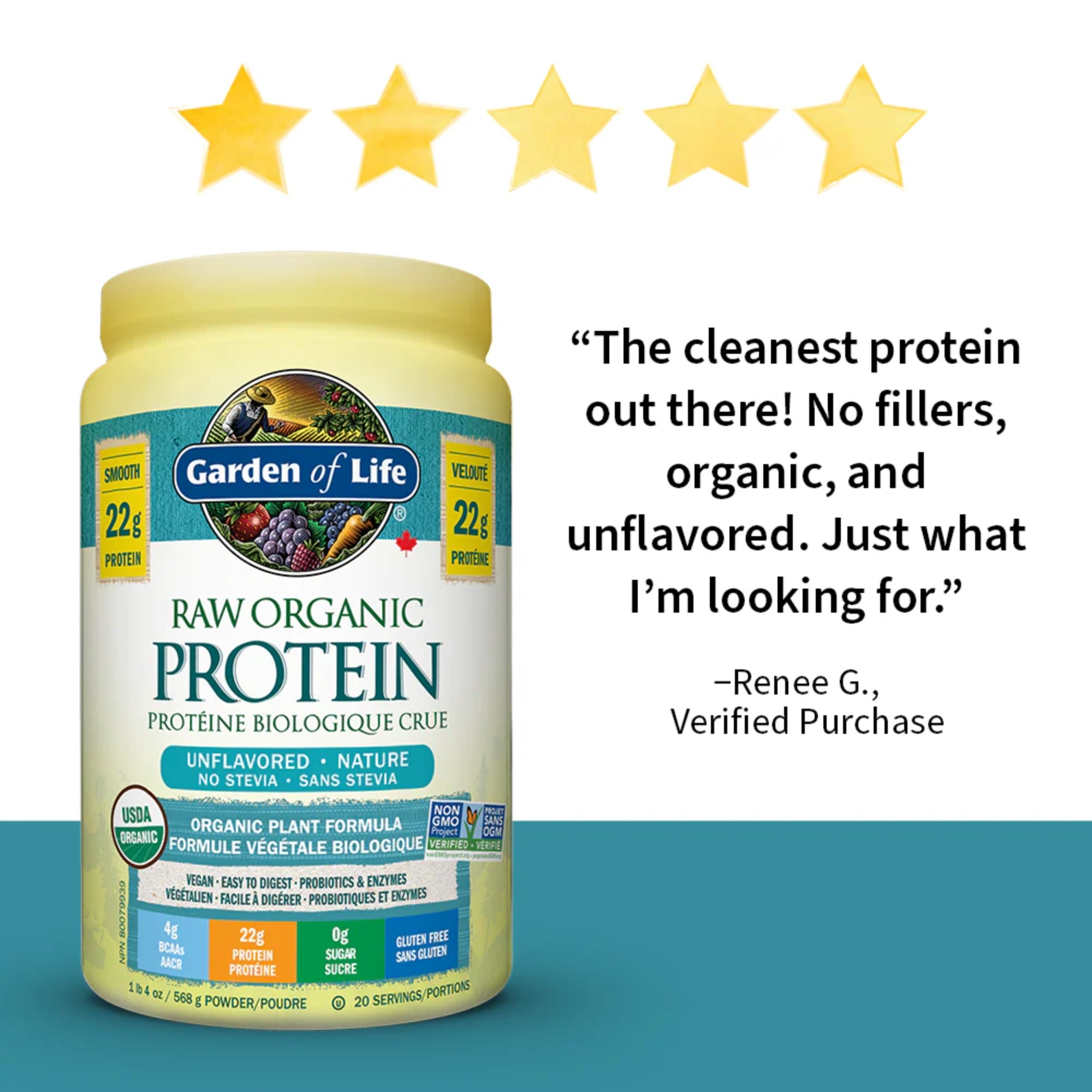 Garden of Life, RAW Organic Protein, 1 lb 3.75 oz (560 g)
