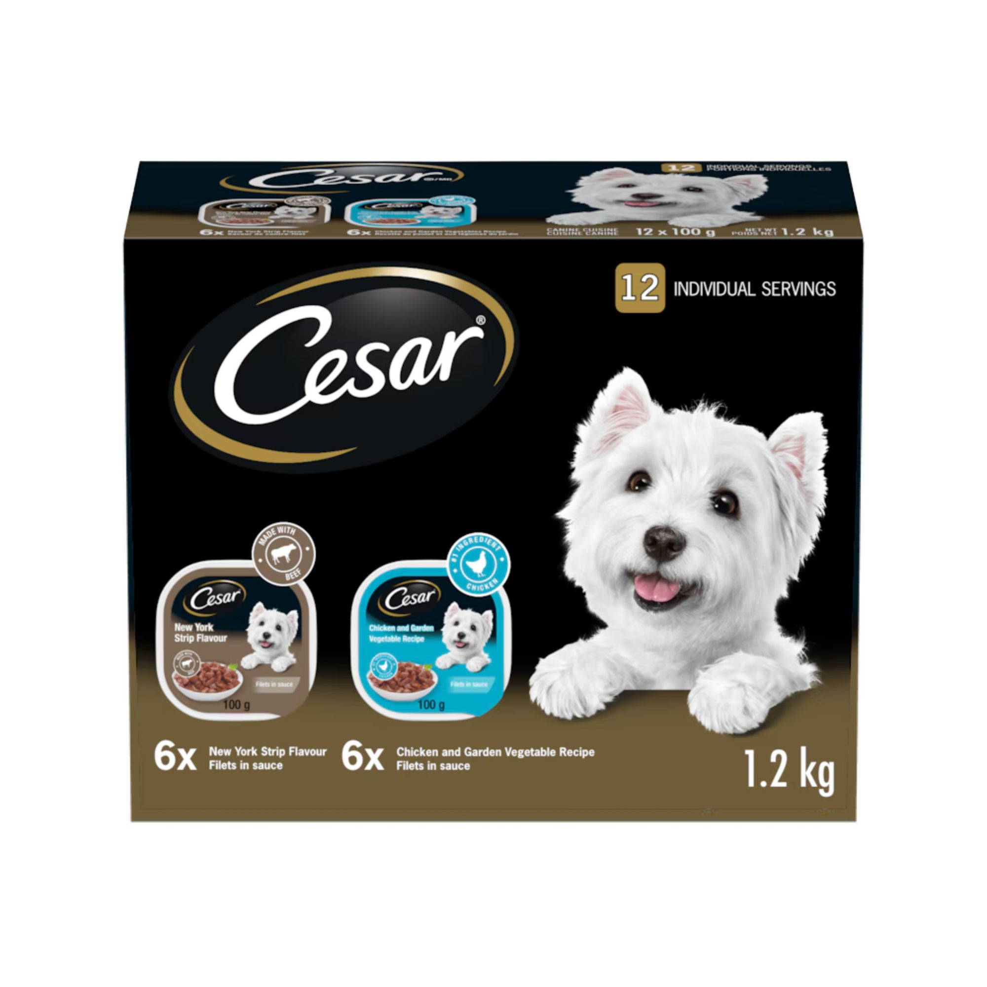 CESAR Filets In Sauce Adult Wet Dog Food Variety Pack