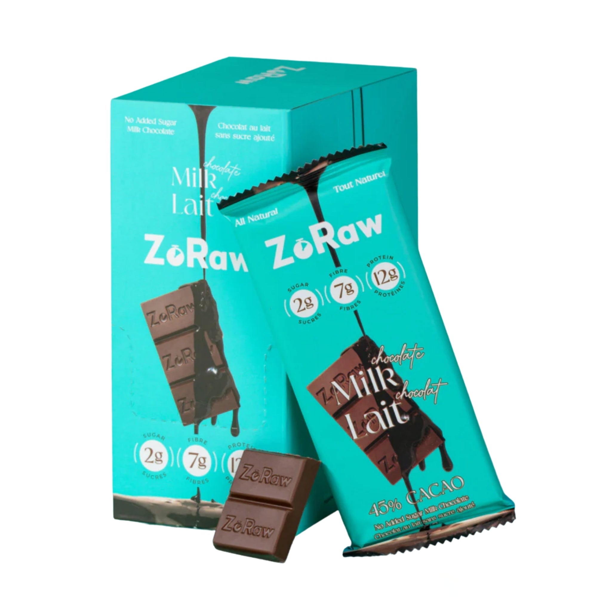 45% Milk Chocolate Bar with Protein (Box of 12)
